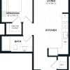Floor plan: 1 Bed/1 Bath-1B1