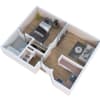 Floor plan: One Bedroom One Bath