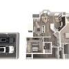 Floor plan: B4  1326 Sq. Ft. 2nd Fl. *Contact Us for Available units with Garages
