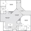 Floor plan: 2 BED 2 BATH - 1,246