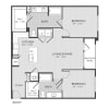 Floor plan: 2BR 2BA (1157 SF)