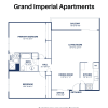 Floor plan: Two Bedroom-One and One Half Bath