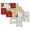 Floor plan: Three Bedroom C