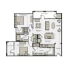 Floor plan: The Nylon | 2 Bed | 2 Bath