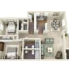 Floor plan: 2BR / 2BA