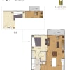 Floor plan: A3a 1 BR / 1 BA