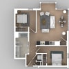 Floor plan: 2x1