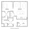 Floor plan: Monet  (1BR DEN)