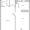 Floor plan: 1 bedroom 1 bath