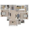 Floor plan: Wellford With Sunroom - B2D