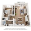 Floor plan: 1 Bed x 1 Bath A