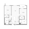 Floor plan: 2 BR/2 BA