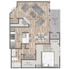 Floor plan: A4-1BD/1BA