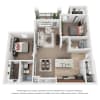 Floor plan: Two Bedroom Two Bath