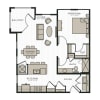 Floor plan: The Angora | 1 Bed | 1 Bath