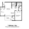 Floor plan: 1x1DE