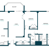 Floor plan: Two Bedroom Two Bath