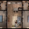 Floor plan: 2 bed/2 bath