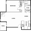 Floor plan: 1x1
