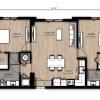 Floor plan: 2 Bed 2 Bath