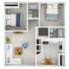 Floor plan: 2BR 2BA (5050) LRG