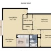 Floor plan: 2 Bedroom