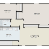 Floor plan: 2 Bedroom 1 Bath Classic