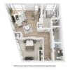 Floor plan: Two Bedroom Two Bathroom