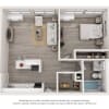 Floor plan: 1 Bedroom East Tower Premium