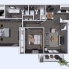 Floor plan: B2 - 1018 sq ft.