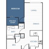 Floor plan: 1 Bedroom 1 Bathroom Apartment 11K - 11O