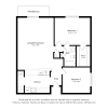 Floor plan: Ultimate - 2 Bedroom, 1 Bath
