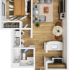 Floor plan: 1 Bedroom