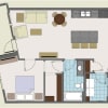 Floor plan: 213 / 313 / 413
