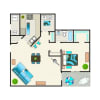 Floor plan: 1X1 Classic