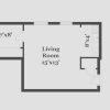 Floor plan: 0BR 1BA (380)
