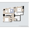 Floor plan: Alcove One Bedroom with Den 04 Tiers 1& 3