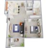 Floor plan: A1- 1x1