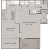 Floor plan: 1 Bedroom - Renovated