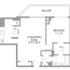 Floor plan: 1x1 Modernized