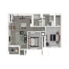 Floor plan: 2 Bed Building C and D Center