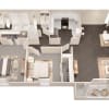 Floor plan: 2 Bedroom 2 Bath