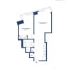 Floor plan: 1 Bed 1 Bath H