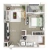 Floor plan: Junior One Bedroom - MARCA