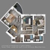 Floor plan: 2 Bedroom 2 Bath- B10