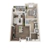 Floor plan: One Bedroom A1E