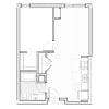 Floor plan: 1 Bedroom (50%)