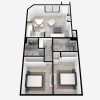Floor plan: Two Bed ~ Two Bath