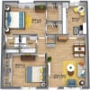 Floor plan: 2x2 C