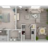 Floor plan: 1X1-A